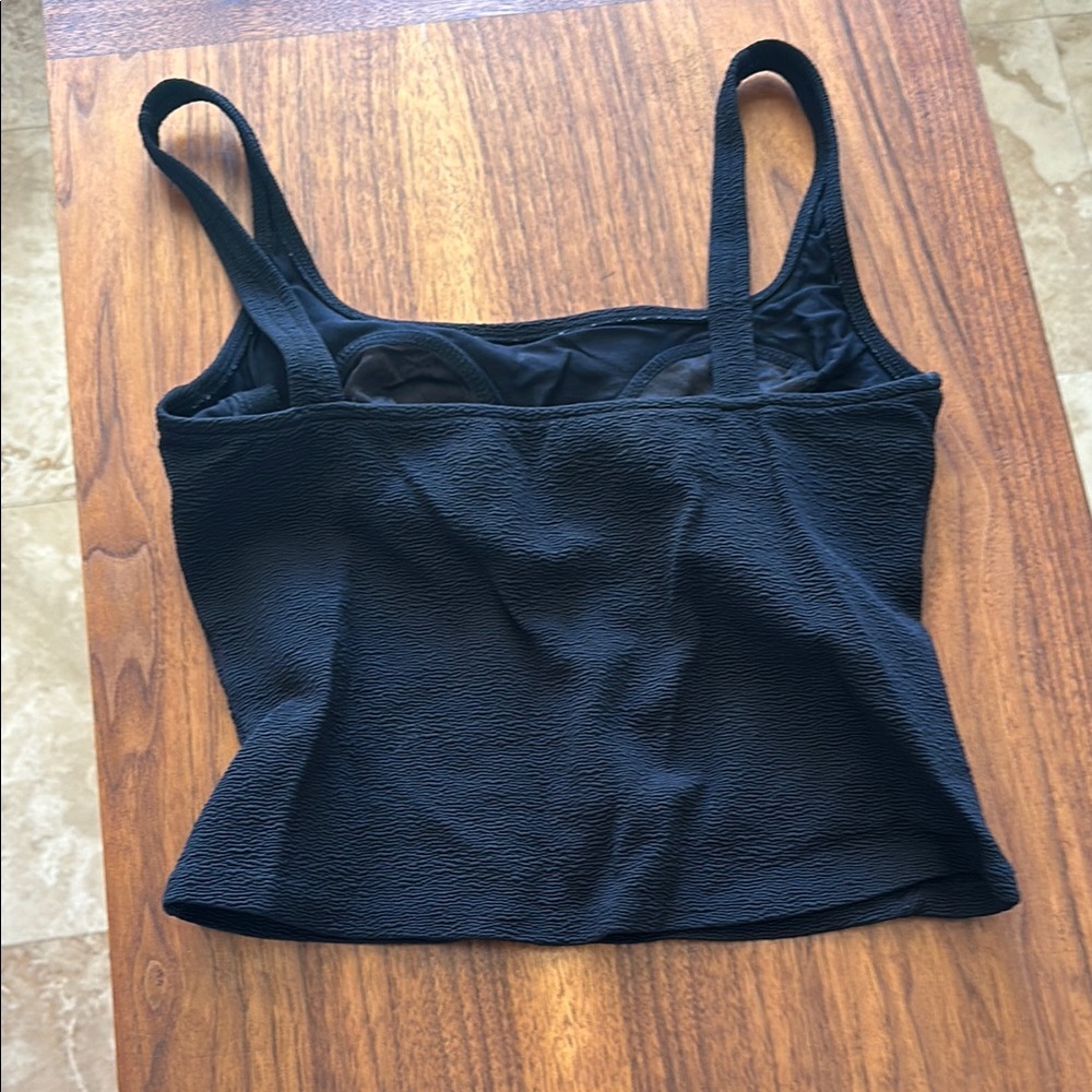 Black Textured Swimsuit Set - Picture 4 of 5